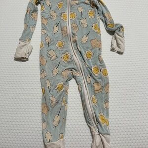 Little Sleepies Blue Pajamas with Fun Print